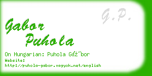 gabor puhola business card